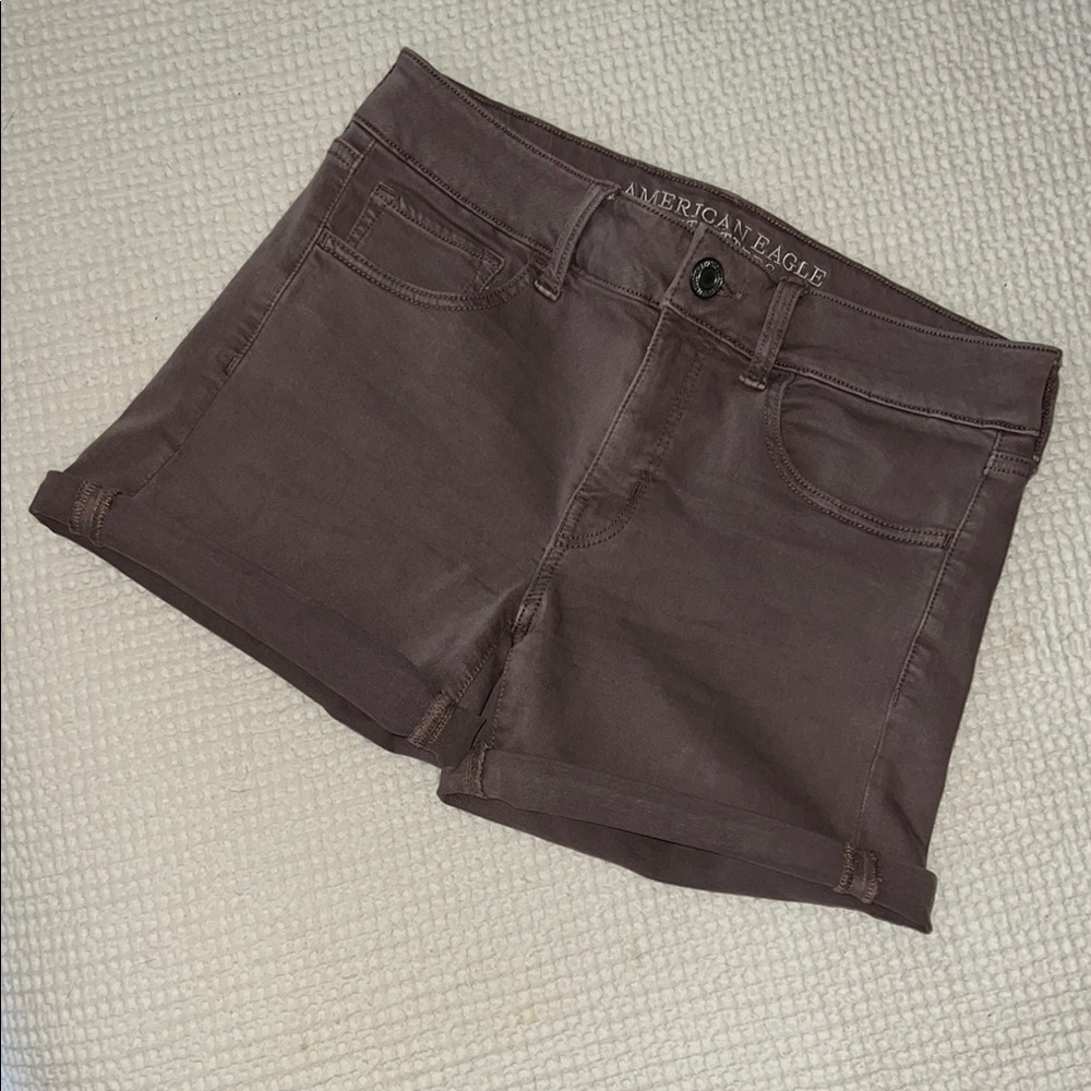 American Eagle Outfitters Purple Midi Jean Shorts Casual Style